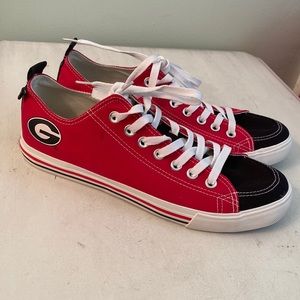 Dawgs GA  red- black canvas shoes